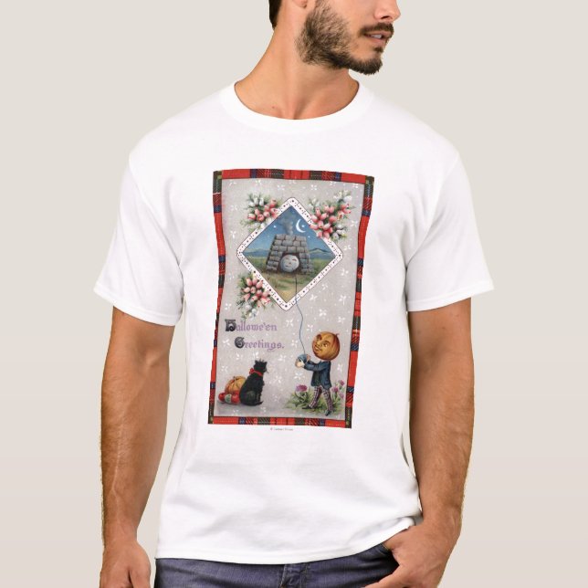 T-shirt Vol principal de citrouille un cerf-volant dans (Devant)