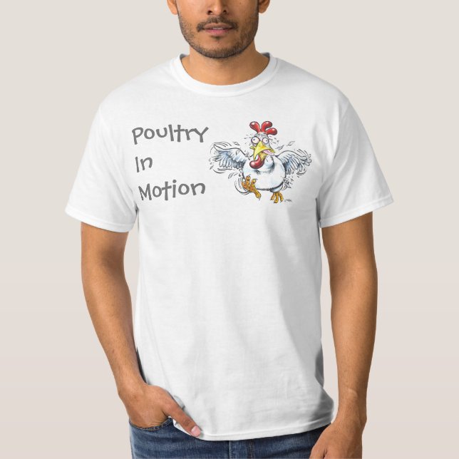 T-shirt Volaille dans le mouvement (Devant)