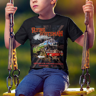 T-shirt Volant Scotsman Steam Train Anglais Locomotive