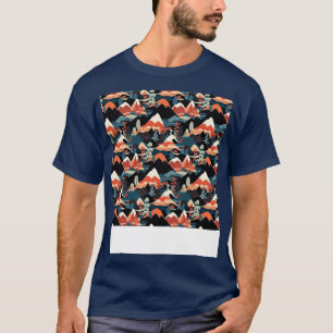 T-shirt Volcano Motif sans couture incendie Lava Magma