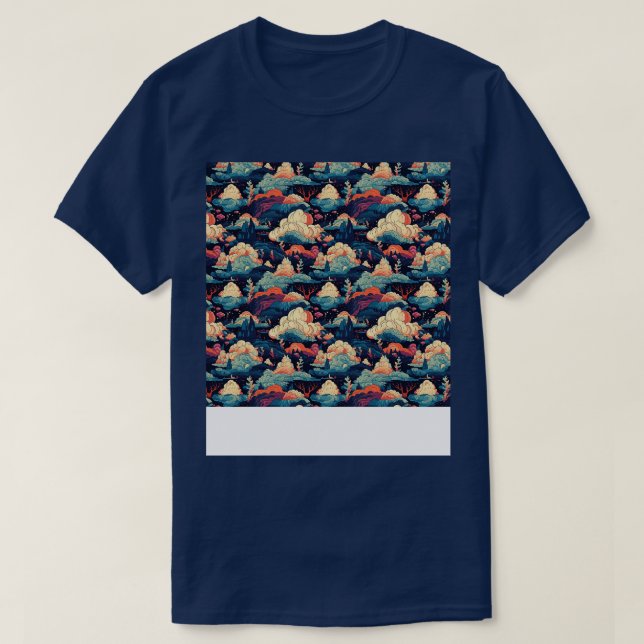 T-shirt Volcano Motif sans couture incendie Lava Magma (Design devant)