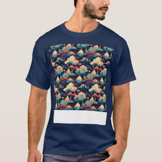 T-shirt Volcano Motif sans couture incendie Lava Magma