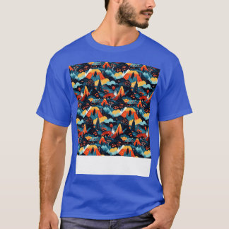 T-shirt Volcano Motif sans couture incendie Lava Magma