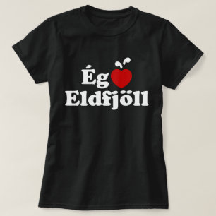 T-shirt Volcans I Heart (Love) [Ég Elska Eldfjöll]