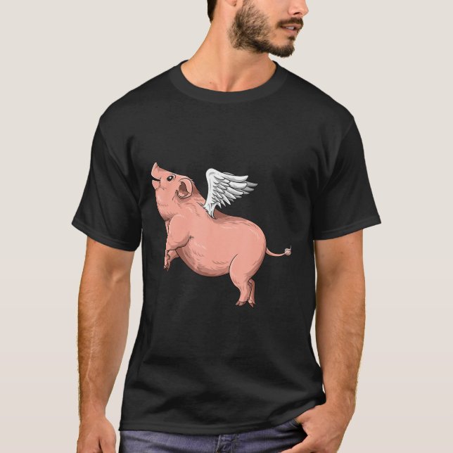 T-shirt Voler Cochon Avec Ailes Voler Cochon Amateurs (Devant)