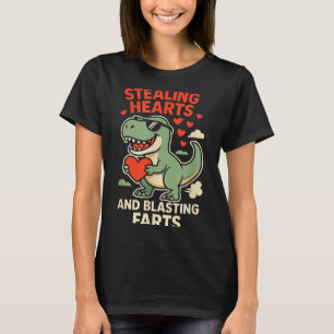 T-shirt Voler des cœurs et éclater des pets Trex Enfants