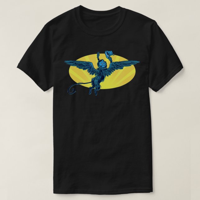 T-shirt Voler le singe agitant au revoir l'Assistant Couch (Design devant)