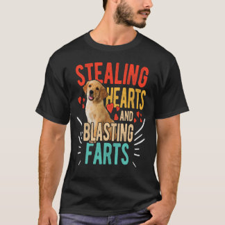T-shirt Voler Les Coeurs Et Les Pieds De Souffle Labrador 