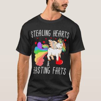 T-shirt Voler Les Coeurs Et Les Pieds Drôle Valentin