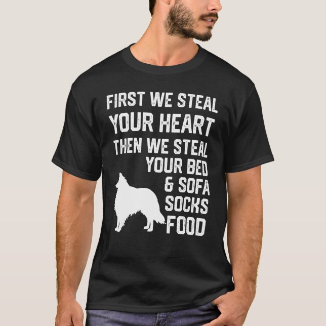 T-shirt Voler votre coeur Voler votre lit et canapé Shetla (Devant)