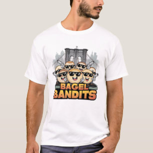 T-shirt Voleurs de bagels devant le pont de Brooklyn