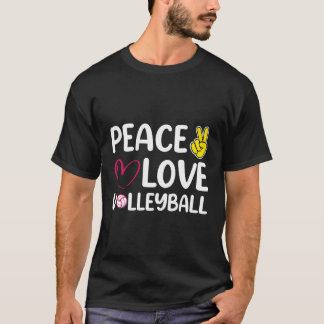 T-shirt Volley-ball avec Peace Love Volleyball