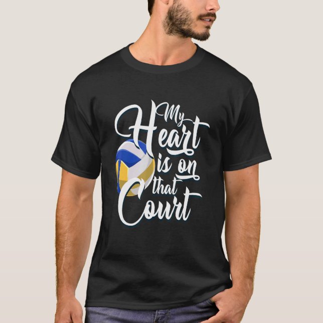 T-shirt Volley-ball de plage Volley-ball intérieur Volley- (Devant)