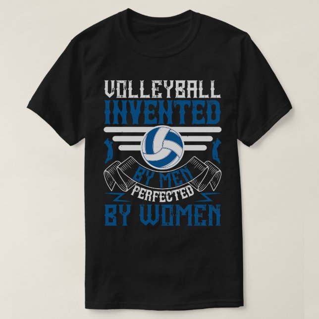 T-shirt Volley-Ball Inventé Par Les Hommes Perfectionnés P (Design devant)