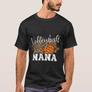 T-shirt Volley-ball Nana Leopard Fun Volleyball Nana