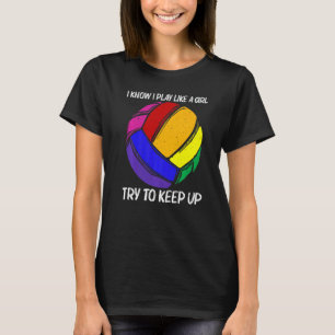 T-shirt Volley-ball Pour Filles Femmes Volleyball Sport Jo
