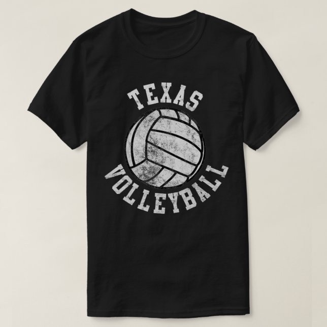T-shirt Volley-ball vintage Texas (Design devant)