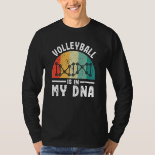 T-shirt Volleyball Dans Mon Dna Funny Vball Player Team Sp