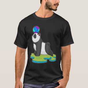 T-shirt Volleyball de fitness de yoga de panda