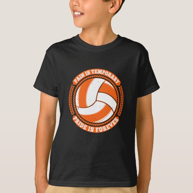 T-shirt Volleyball - Douleur Prière Temporaire Pour Toujou (Devant)