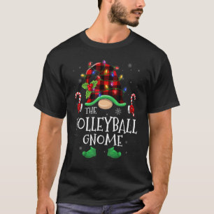 T-shirt Volleyball Gnome Buffalo à carreaux assortis famil