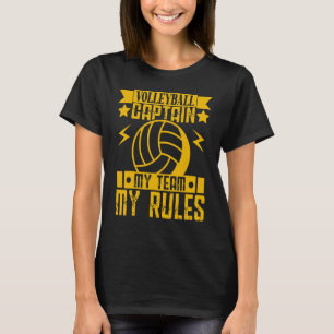 T-shirt Volleyball Homme Et Femme Capitaine Mon Équipe Ma