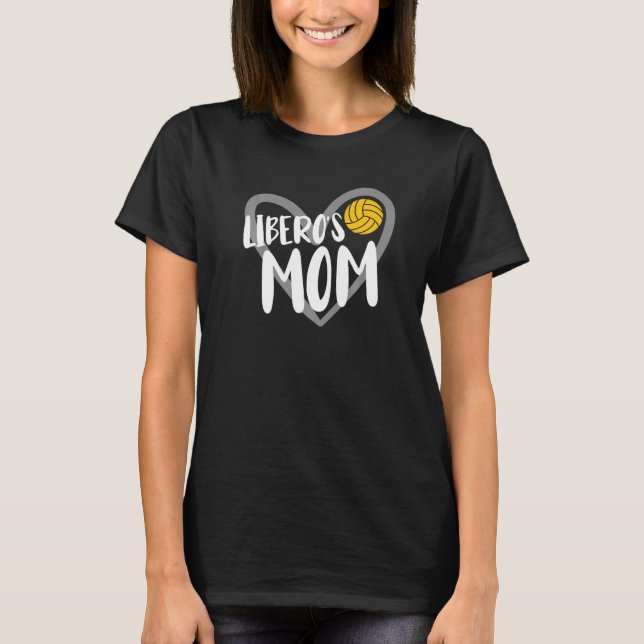 T-shirt Volleyball Libero's Mom Heart   (Devant)