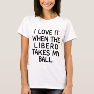 T-shirt Volleyball Mensonge Blanc Libéro Prend Ma Balle