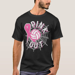 T-shirt Volleyball rose Out rose Ruban rose cancer du sein