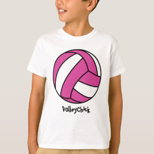 T-shirt Volleyball rose (personnalisable)