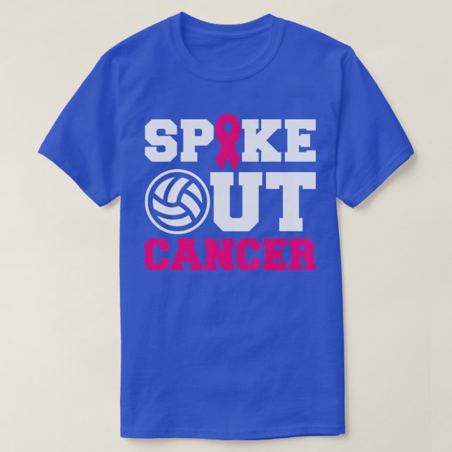 T-shirt Volleyball rose Ruban Sensibilisation au cancer du (Design devant)