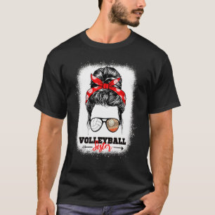 T-shirt Volleyball soeur Bleached Messy Bun Volleyball L