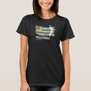 T-shirt Volleyball Uruguay Drapeaux filles Volleyball Femm