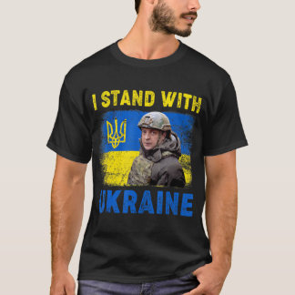 T-shirt Volodymyr Zelensky Je Suis Aux Côtés De L'Ukraine 
