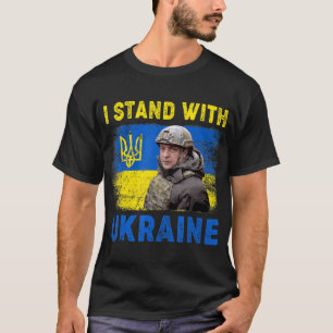 T-shirt Volodymyr Zelensky Je Suis Aux Côtés De L'Ukraine 