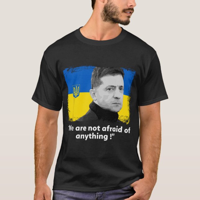 T-shirt Volodymyr Zelensky Je Suis Avec L'Ukraine L'Amour  (Devant)