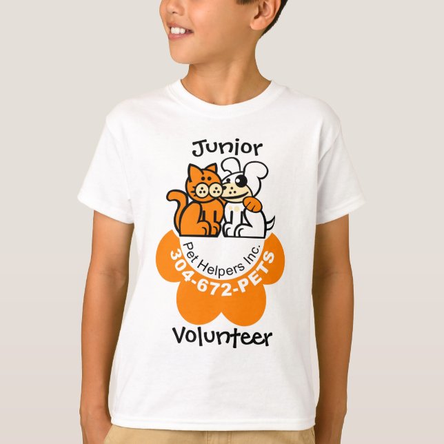 T-shirt volontaire de junior (Devant)