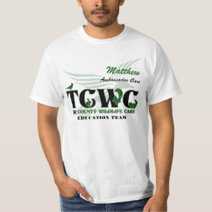 T-shirt Volontaire de logo de TCWC - volontaire/nom de