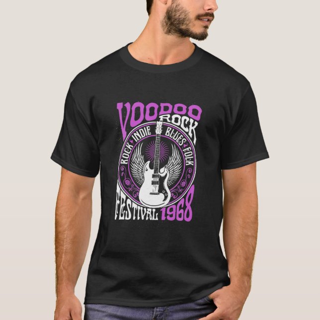 T-shirt Voodoo Rock Festival Blues Rock Guitare (Devant)