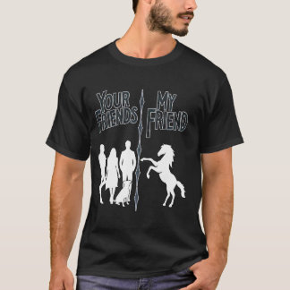 T-shirt Vos Amis vs Mon Ami Drôle Introverti animal de com