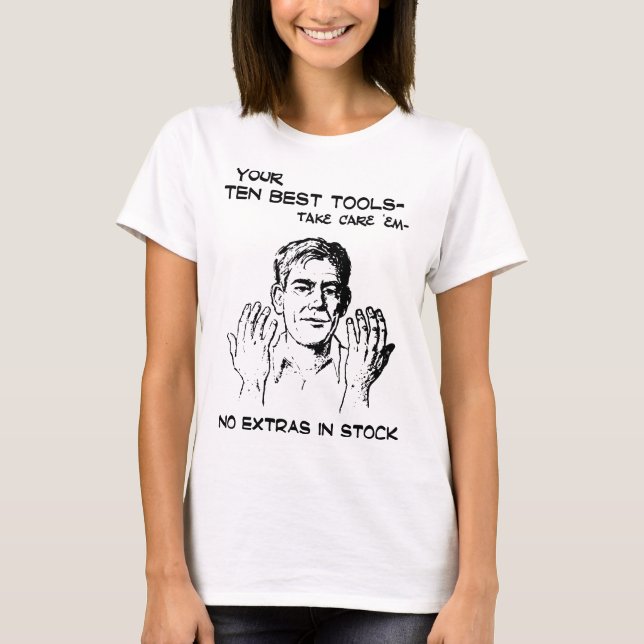 T-shirt vos dix meilleurs outils pas salut à fin de (Devant)
