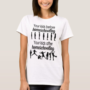 T-shirt Vos enfants avant et après Homeschooling