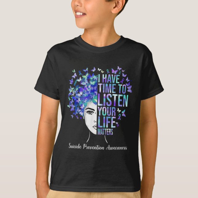 T-shirt Vos problèmes de vie Prévention du suicide Sensibi (Devant)