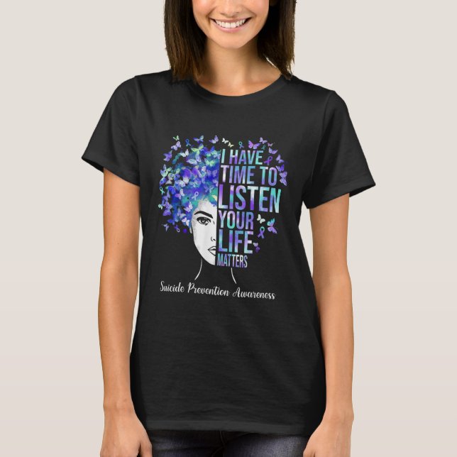 T-shirt Vos problèmes de vie Prévention du suicide Sensibi (Devant)