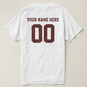 T-shirt Vos propres nombres et nom