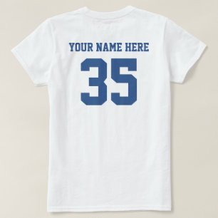 T-shirt Vos propres numéros et nom