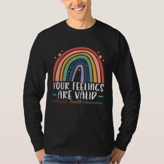 T-shirt Vos sentiments sont valides Sensibilisation à la s