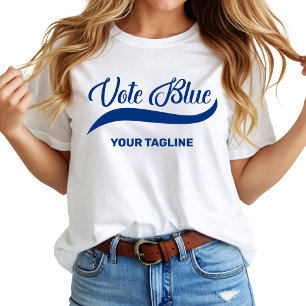 T-shirt Vote Bleu Politique Personnalisé Tendance