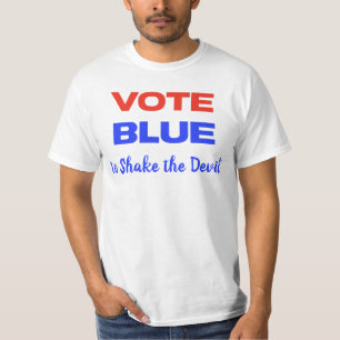 T-shirt Vote Blue Democrat Politique Red Blue Funny Humour