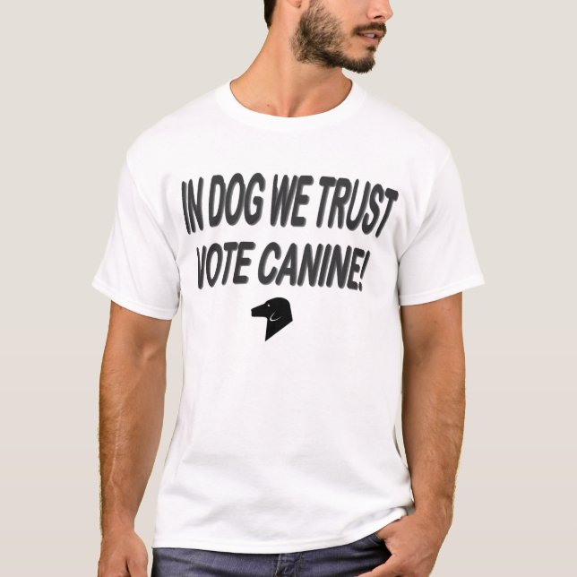 T-shirt Vote Dog avec Black Text (Devant)